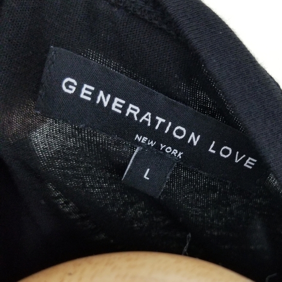 Generation Love studded tee black stars rhinestone - Picture 4 of 5